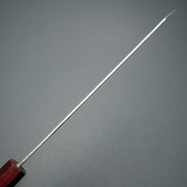 Hitohira Futana White 2 Migaki Tsuchime Kiritsuke Gyuto 210mm Oak Handle (Purple) - Tetogi