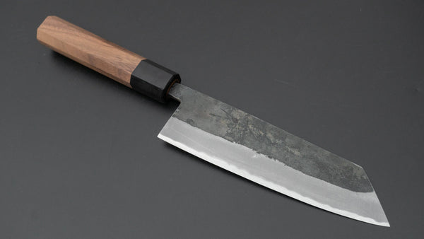 Hitohira Harima Forged Blue #2 Stainless Clad Kurouchi Bunka 165mm Walnut Handle - Tetogi