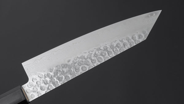 Hitohira HG Tsuchime Damascus Bunka Walnut Handle - Tetogi