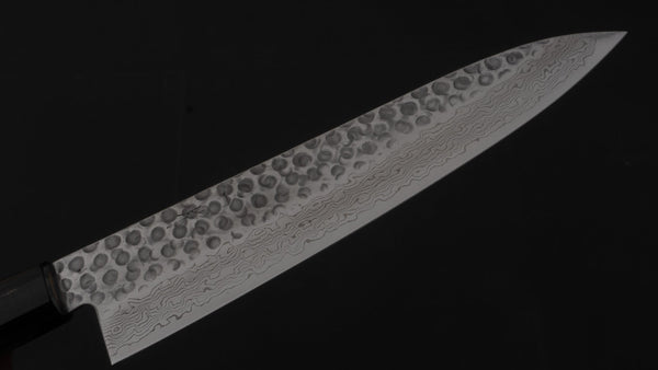 Hitohira HG Tsuchime Damascus Gyuto 210mm Cherry Wood Handle - Tetogi