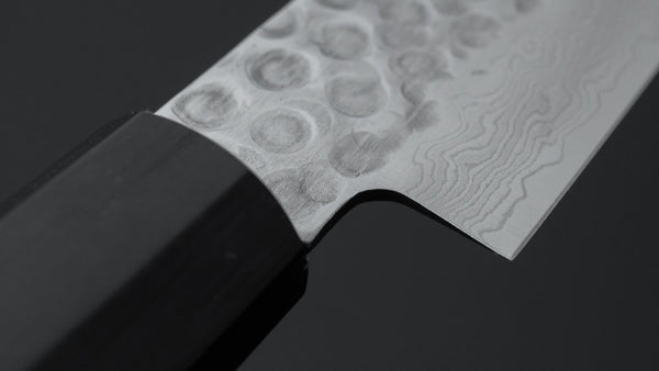 Hitohira HG Tsuchime Damascus Sujihiki 240mm Walnut Handle - Tetogi