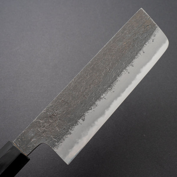 Hitohira Hinode Nashiji White #2 Nakiri 165mm Yakusugi Cedar Handle - Tetogi