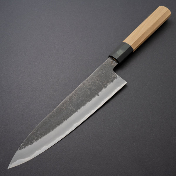 Hitohira Hinode Nashiji White #2 Stainless Clad Gyuto 210mm Ho Wood Handle - Tetogi