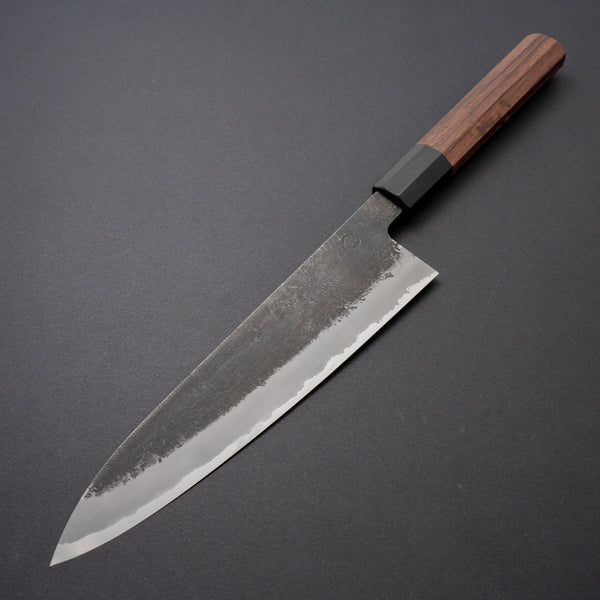 Hitohira Hinode Nashiji White #2 Stainless Clad Gyuto 210mm Taihei Wood Handle - Tetogi