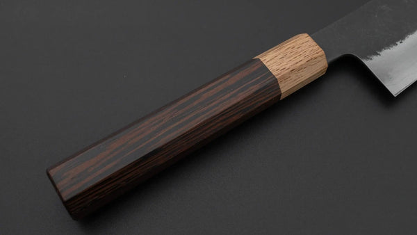 Hitohira Hinode Nashiji White 2 Stainless Clad Hakata 180mm Wenge Handle - Tetogi