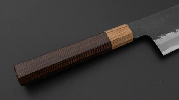 Hitohira Hinode Nashiji White 2 Stainless Clad Nakiri 180mm Wenge Handle - Tetogi