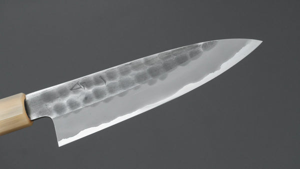 Hitohira Hinode Tsuchime White 2 Stainless Clad Petty 135mm Taihei Wood Handle - Tetogi