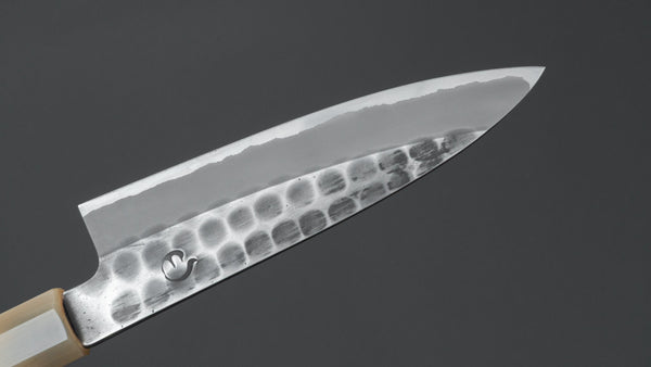 Hitohira Hinode Tsuchime White 2 Stainless Clad Petty 135mm Taihei Wood Handle - Tetogi