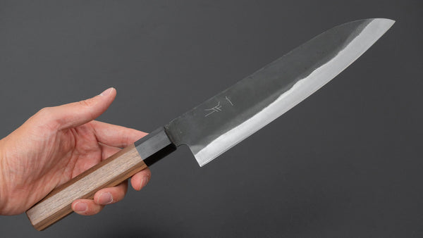 Hitohira Hizen Kurouchi Blue 1 Gyuto 210mm Walnut Handle - Tetogi