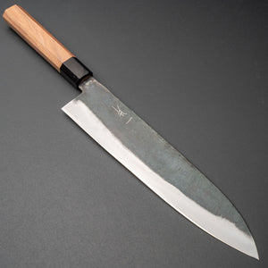 Hitohira Hizen Kurouchi Blue 1 Gyuto 240mm Walnut Handle - Tetogi