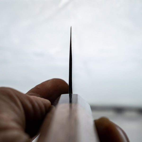 Hitohira Hizen Kurouchi Blue 1 Nakiri 165mm Walnut Handle - Tetogi