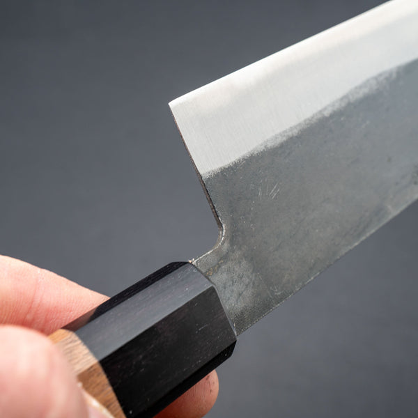 Hitohira Hizen Kurouchi Blue 1 Nakiri 165mm Walnut Handle - Tetogi