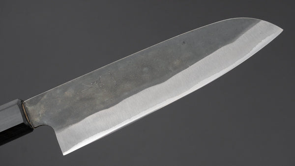 Hitohira Hizen Kurouchi Blue 1 Stainless Clad Santoku 165mm Ho Wood Handle - Tetogi