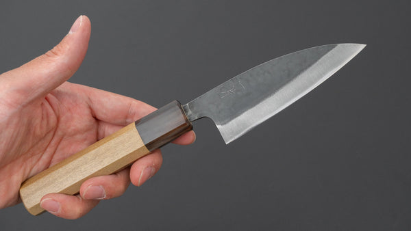Hitohira Hizen Kurouchi Blue 1 Stainless Clad Utility 105mm Ho Wood Handle - Tetogi