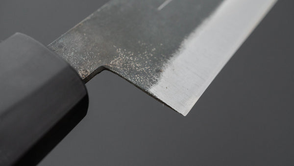 Hitohira Hizen Kurouchi Blue 1 Sujihiki 240mm Walnut Handle - Tetogi