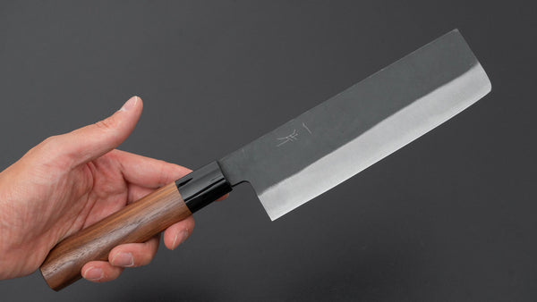 Hitohira Hizen Kurouchi White 2 Nakiri 165mm Walnut Handle - Tetogi