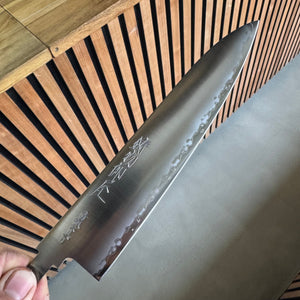 Hitohira Imojiya Blue Super Stainless Gyuto 210mm (No Handle) - Tetogi