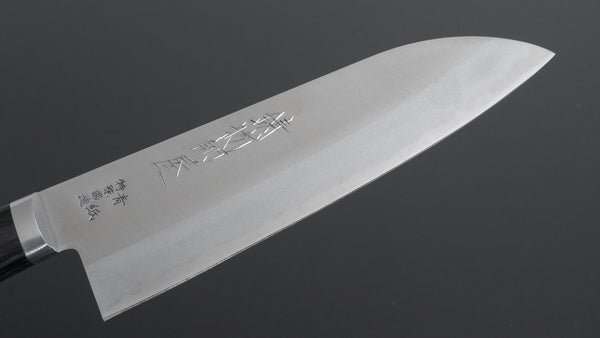 Hitohira Imojiya MZ Blue #2 Stainless Clad Santoku 165mm Pakka Handle - Tetogi