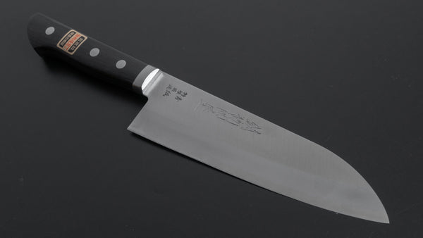 Hitohira Imojiya MZ Blue #2 Stainless Clad Santoku 165mm Pakka Handle - Tetogi