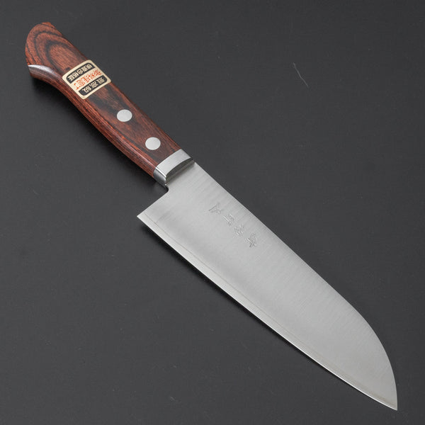 Hitohira Imojiya MZ VG - 1 Santoku 145mm Imitation Mahogany Handle (2 Pins) - Tetogi