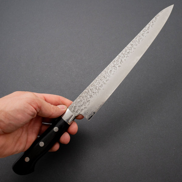 Hitohira Imojiya ST Tsuchime Damascus Sujihiki 240mm Pakka Handle (Yo) - Tetogi