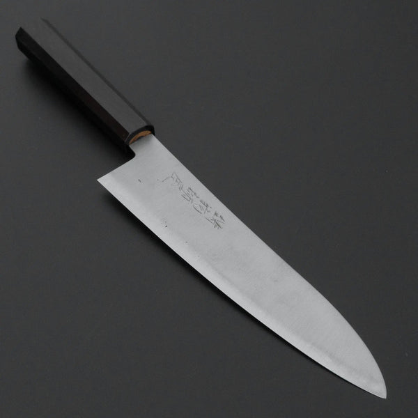 Hitohira Imojiya TH Blue Super Gyuto 210mm Ebony Handle - Tetogi