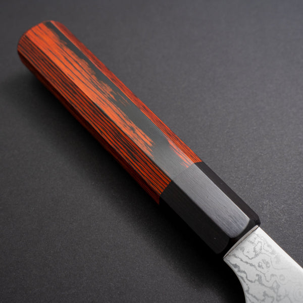 Hitohira Imojiya TH Damascus Sujihiki 240mm Pakka Handle (Red) - Tetogi