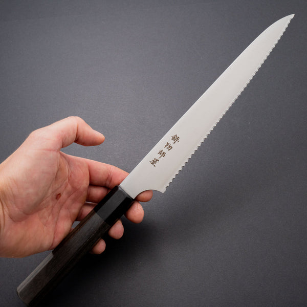 Hitohira Imojiya TH Stainless Bread Knife 240mm Pakka Handle (Wa) - Tetogi