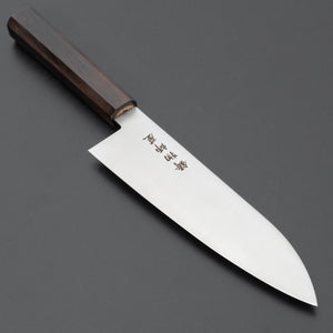 Hitohira Imojiya TH Stainless Santoku 180mm Ebony Handle (Wa) - Tetogi