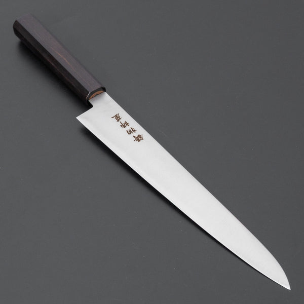 Hitohira Imojiya TH Stainless Sujihiki 240mm Ebony Handle (Wa) - Tetogi
