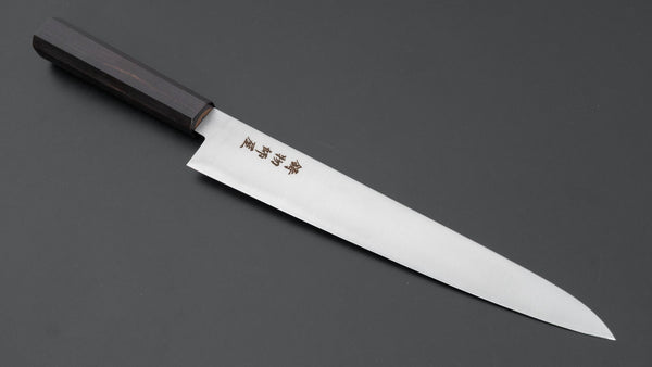 Hitohira Imojiya TH Stainless Sujihiki 240mm Ebony Handle (Wa) - Tetogi