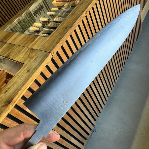 Hitohira Kikuchiyo Gosaku Silver #3 Gyuto 210mm (No Handle) - Tetogi