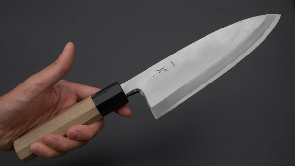 Hitohira Kikuchiyo Manzo Blue 2 Deba 180mm Ho Wood Handle (Saya) - Tetogi