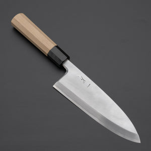 Hitohira Kikuchiyo Manzo Blue 2 Deba 180mm Ho Wood Handle (Saya) - Tetogi