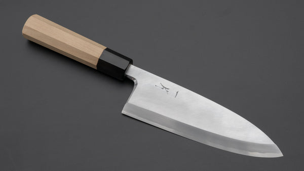 Hitohira Kikuchiyo Manzo Blue 2 Deba 180mm Ho Wood Handle (Saya) - Tetogi