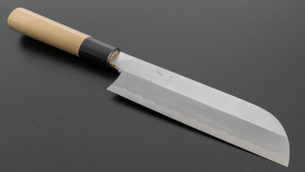 Hitohira Kikuchiyo Manzo White #3 Kamagata Usuba 180mm Ho Wood Handle (D - Shape) - Tetogi