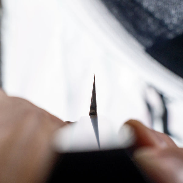 Hitohira Kikuchiyo Mosuke Kikko Blue 1 Yanagi Sakimaru 300mm Ziricote Handle (Saya) (Discounted) - Tetogi