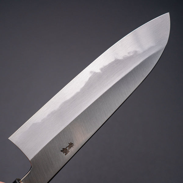 Hitohira Kikuchiyo Ren Blue 2 Santoku 180mm Ho Wood Handle (Discounted) - Tetogi