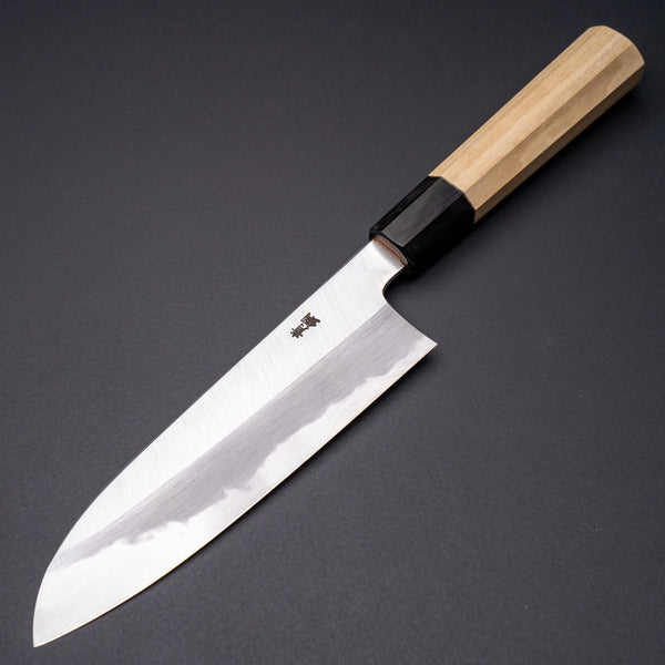 Hitohira Kikuchiyo Ren Blue 2 Santoku 180mm Ho Wood Handle (Discounted) - Tetogi