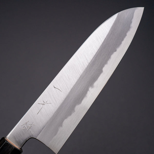 Hitohira Kikuchiyo Ren Blue 2 Santoku 180mm Ho Wood Handle (Discounted) - Tetogi