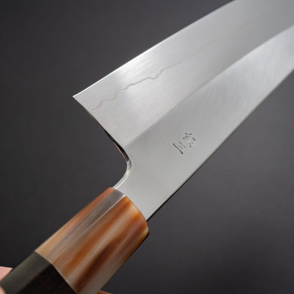 Hitohira Kikuchiyo Ren Silver #3 Gyuto 240mm Ebony Handle - Tetogi