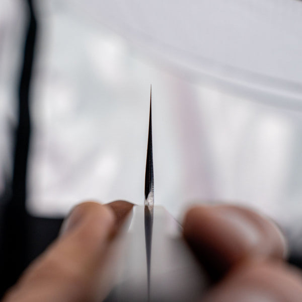 Hitohira Kikuchiyo Ren Silver 3 Nakiri 180mm Ebony Handle - Tetogi