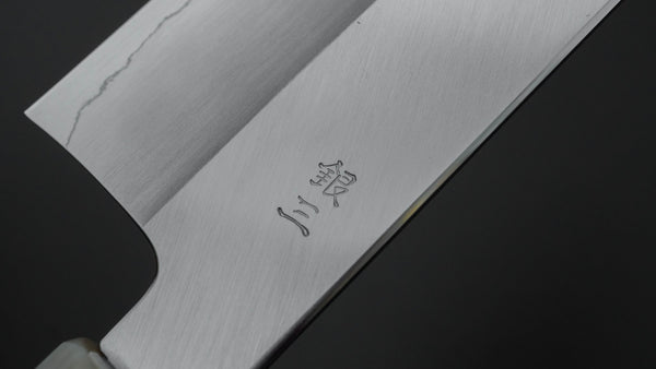 Hitohira Kikuchiyo Ren Silver 3 Nakiri 180mm Ebony Handle - Tetogi