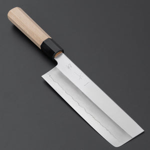 Hitohira Kikuchiyo Ren Silver 3 Nakiri 180mm Ho Wood Handle - Tetogi