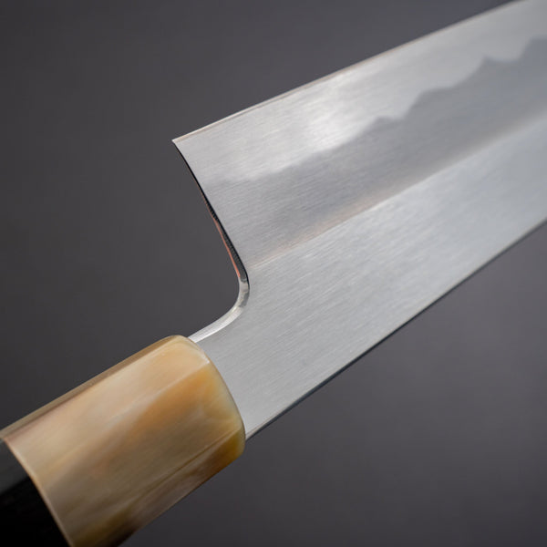 Hitohira Kikuchiyo Ren White #2 Gyuto 240mm Ebony Handle - Tetogi