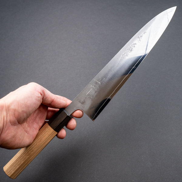 Hitohira Nihei SLD Nashiji Migaki Gyuto 240mm Chestnut Handle - Tetogi