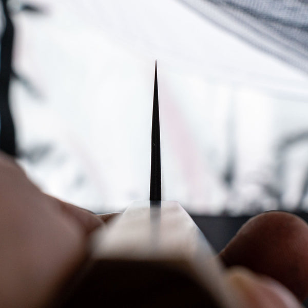 Hitohira Nihei White 2 Stainless Clad Kurouchi Bunka 165mm Chestnut Handle - Tetogi