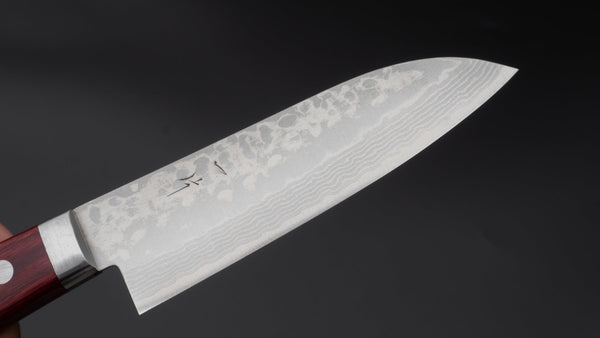 Hitohira NM V10 Damascus Santoku 130mm Pakka Handle - Tetogi