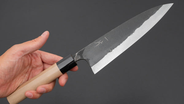 Hitohira Onihiro White 1 Gyuto 180mm Ho Wood Handle (D - Shape) - Tetogi