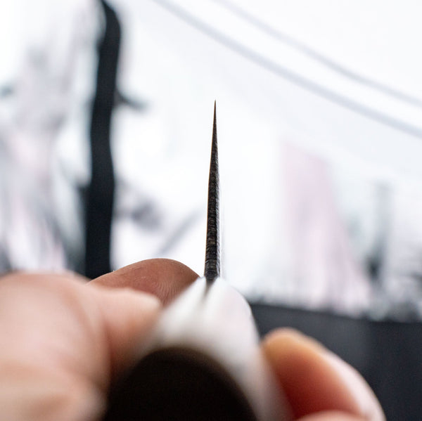 Hitohira Onihiro White 1 Santoku 120mm Ho Wood Handle (D - Shape) - Tetogi